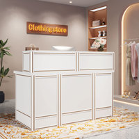 Bureaux de réception traditionnels pour hôpital, magasin de détail, salon et bureau - Bois commercial blanc