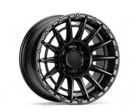 Nouvelles jantes en alliage d'aluminium forgé 17x8, finition noire tout-terrain, design multi-branches, ajustement universel pour camion et SUV