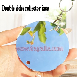 Ahuyentador de Aves Colgante para Exteriores, Diseño de Espejo de Plástico Ecológico Plateado Sólido, Reflector para Disuadir el Vuelo de Aves - Product Image 2