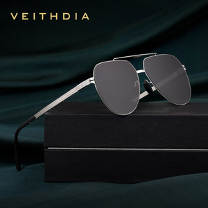 Veithdia Men Sunglasses Stainless Steel Nylon Lens UV400 Polarized Driving Outdoor Fashion - Product Image 1