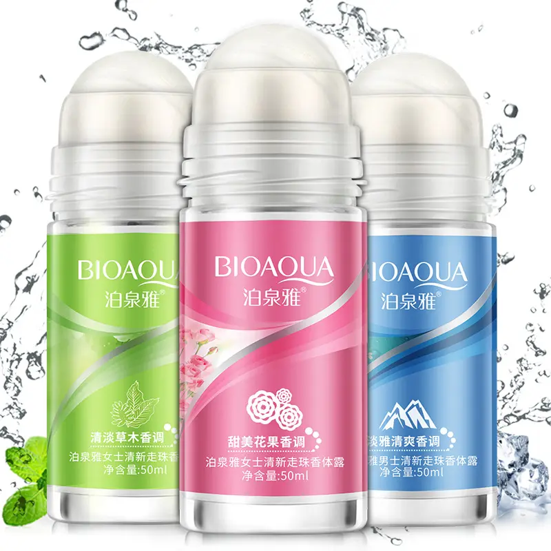 Bioaqua 100% saf bitkiler özler bitkisel koku sağlık roll-on deodorant için sıcak yaz