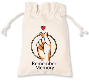 Sacs à cordon en coton beige avec logo imprimé personnalisé - Product Image 2