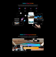 Caméra de tableau de bord DDPAI N2 à double objectif avec écran IPS, capteur G, vision nocturne, rétroviseur pour contrôle via application 5.0 et enregistrement en boucle