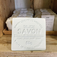 Savon de Marseille Écologique de Qualité Premium, Parfumé Naturellement, Personnalisé, Bleu Clair et Vert, pour Salles de Bain – Vente en Gros