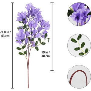 Rama de Flor de Jacaranda Artificial, Azul Púrpura, de Plástico y Tela, para Decoración de Bodas, Exteriores y Hogar - Product Image 2
