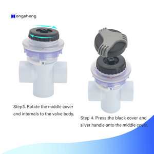 HT-B227 Valve de commande de spa portable contemporaine en plastique, interrupteur cascade, contrôle <span class=keywords><strong>du</strong></span> débit d'eau, 40 jets, lumière colorée, <span class=keywords><strong>villa</strong></span> - Product Image 6