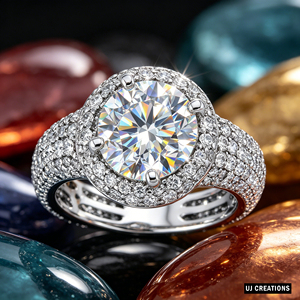 <b>Custom</b> Silver/10K/14K/18K Solid Gold 1.0 Carat VVS-VS Quality Round Lab Grown Brilliant Cut Diamond engagement <b>Ring</b> - Product Image 2