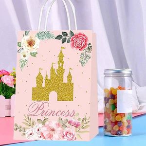 Bolsas de Papel de Alta Calidad para Fiestas de Princesas, Bolsas de Regalo con Diseño de Castillo de Princesas, Bolsas de Regalos para Fiestas de Niñas - Product Image 5