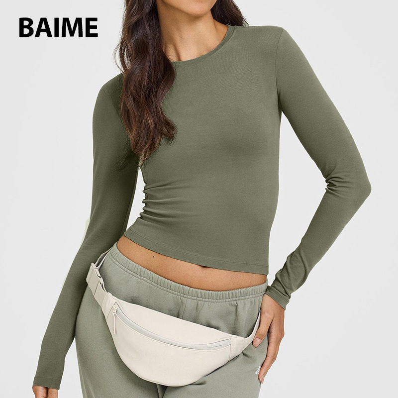Quick Dry Women Yoga Clothes Breathable Yoga Wrap Top Lightweight Fitness T-shirt Tops
