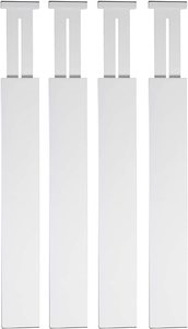 4pcs Trắng tre mở rộng ngăn kéo tổ chức phổ biến giá rẻ Dải phân cách cho phòng ngủ phòng tắm tủ quần áo và tủ quần áo nhà bếp - Product Image 3