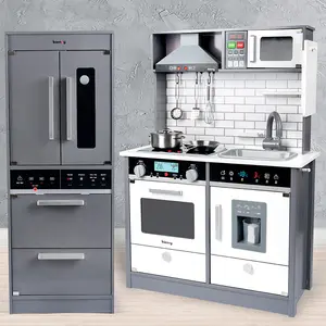 Brinquedo de madeira para crianças, grande, novo estilo, brinquedo de cozinha para meninas, simulação rosa, novo estilo, 2023