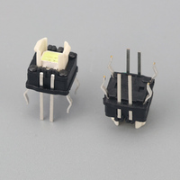 Interrupteurs tactiles tactiles éclairés 7X7 DIP 8 broches 7*7*7mm 8 P interrupteur tactile vertical avec interrupteur LED 7x7