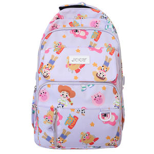 Large Capacity Korean-Style Graffiti Bear Schoolbag Women's Fashionable Oxford College <b>Backpack</b> Zipper for Junior Senior High - Product Image 1