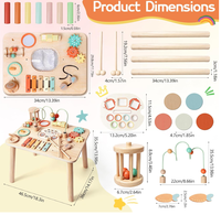 Table d'activités Montessori en bois, jouet éducatif multi-activités pour tout-petits, apprentissage précoce