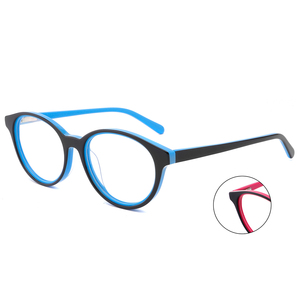 Elegante acetato gafas marcos para los niños estilo redondo aceptar gafas <span class=keywords><strong>de</strong></span> <span class=keywords><strong>sol</strong></span> lente marcos ópticos - Product Image 3