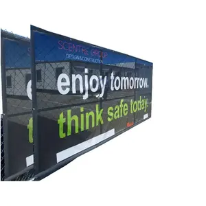 Cloth Mesh Heras Fence Banner UV Printing Breathable Cloth Mesh Heras Fence Banner for Event