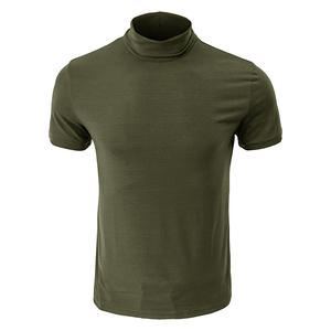 Vente chaude T-shirt à manches courtes à col roulé pour hommes Fitness Sports Running <span class=keywords><strong>Pull</strong></span> à séchage rapide T-shirt surdimensionné pour hommes - Product Image 3