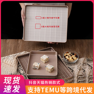 Baking Silicone Mold Square With Grid Lines For Milk Candy Snowflake Crisp DIY Cake Mold 1Pcs Oven Safe - Product Image 1