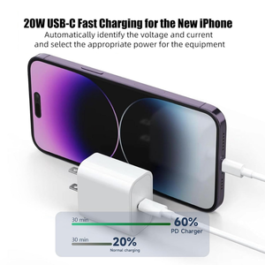 Cargador USB C PD de 20W a <span class=keywords><strong>Precio</strong></span> de Fábrica, Bloque de Carga Rápida al por Mayor, Adaptador de Corriente Tipo C para iPhone 15 <span class=keywords><strong>14</strong></span> 13 12 <span class=keywords><strong>Pro</strong></span> <span class=keywords><strong>Max</strong></span>, CE RoHS - Product Image 3