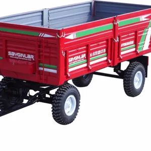 Tracteurs agricole remorque à double axe, 5 tonnes, loquet arrière, frein mécanique pour Agriculture
