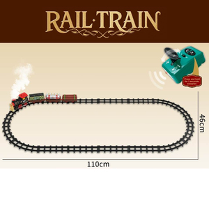 Tren de Vapor Clásico a Control Remoto - Juguete de Rieles DIY con Humo de Agua Realista y Luz, Caja Grande de 46-58CM, Regalo de Navidad - Product Image 6