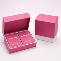 Boîte de jeu de cartes personnalisée rose pour adultes, idéale pour les soirées en groupe, les fêtes, les familles et les couples