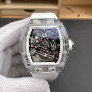 Boîtier transparent en cristal RM Hollow, verre de montre en cristal saphir, mouvement mécanique automatique tourbillon, montre de sport pour homme - Product Image 4