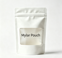 Sac refermable en Mylar réutilisable et personnalisable, avec fenêtre transparente, résistant à l'humidité, pour le stockage alimentaire (sucres inclus) à la maison et en entreprise