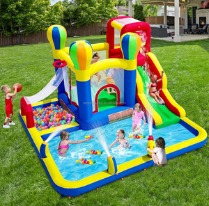 Toboggan aquatique gonflable pour enfants, château gonflable de haute qualité en PVC pour les locations de fêtes estivales - Product Image 4