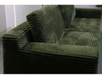 Canapé modulaire moderne vert côtelé compressé sous vide en mousse, mobilier de salon en gros pour appartement et hôtel