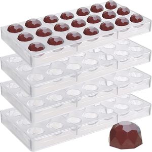 Moule à chocolat en polycarbonate à 21 grilles Plateau flexible en forme de diamant pour la fabrication de bonbons <span class=keywords><strong>Praline</strong></span> Truffes Bonbons Chocolat acrylique - Product Image 1