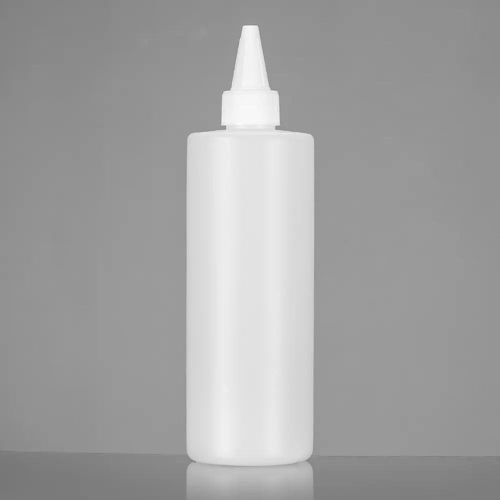 500 مللي صبغة شعر الغراء HDPE ضغط زجاجة بلاستيكية