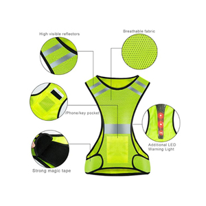 <span class=keywords><strong>Gilet</strong></span> de sécurité réfléchissant à LED rechargeable par USB, haute visibilité, pour la course à pied et le cyclisme, avec support pour téléphone - Product Image 3