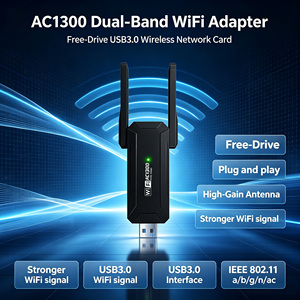 IFA01 อะแดปเตอร์ USB ไร้สายแบบดูอัลแบนด์ กิกะบิต 5G อินเทอร์เฟซไวไฟ ตัวรับส่งสัญญาณไวไฟ การ์ดเครือข่ายภายนอก - Product Image 5