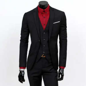 Traje de Novio Personalizado de 3 Piezas, Traje Masculino con Solapa, Trajes para <span class=keywords><strong>Hombre</strong></span> Hechos a Medida, <span class=keywords><strong>Terno</strong></span> Slim para Novio - Product Image 2