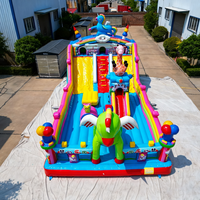 Château gonflable écologique Big Bounce House avec toboggan, taille personnalisable, thème équestre licorne, structure de jeu commerciale