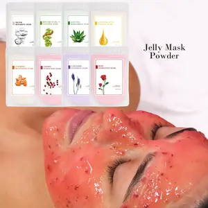 Oem Groothandel Gezicht Whitening Huidverzorging Clean Peel Off Jelly Rubber Gezichtsmasker Biologische Rose Collageen Zachte Jellymask Poeder