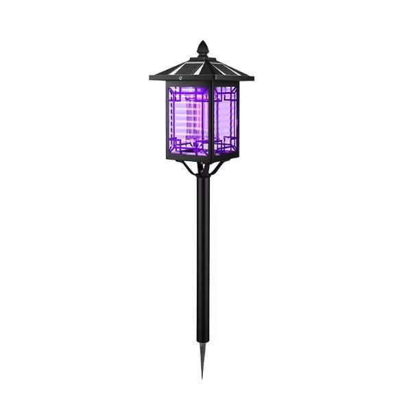 Boyid Solar Powered UV LED Bug Zappers IP67 Stainless Steel Mosquito Killer Trap Lamp USB Camping Repellent Garden Hotel