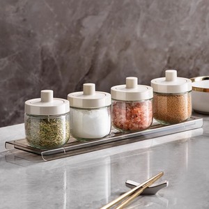 Spice Jars With Plastic Lids Airtight Storage Set For Solid Seasonings Kitchen Condiment Containers Size M - Product Image 3