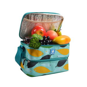 กระเป๋าเก็บความร้อนสีตัดกันแบบหนาพิเศษ ขายดี สำหรับโรงเรียน สำนักงาน ปิกนิกกลางแจ้ง ชุดกล่องอาหารกลางวัน พร้อมกระเป๋าเก็บความเย็นสำหรับเด็ก - Product Image 1