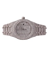 Montre de luxe en acier inoxydable de qualité export avec diamants Moissanite pour hommes et femmes, design élégant et étincelant pour mariage