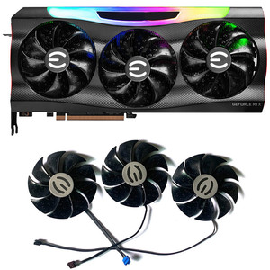 Ventilador de refrigeración para tarjeta gráfica, accesorio Original de 88mm, 4 pines, PLD09220S12H, DC 12V, 0.55A, para <span class=keywords><strong>Evga</strong></span> RTX 3090 RTX <span class=keywords><strong>3070</strong></span>/ 3080 /3080 Ti, 3 unidades - Product Image 1