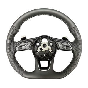 Volante de cuero adecuado para <span class=keywords><strong>Audi</strong></span> A3 A4 B9 9,5 RS3 S3 RS4 S4 A5 S5 A6 A7 A8 Q3 Q5 Q7 B9 R8 con botones y paletas de cambio - Product Image 3