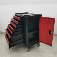 Chariot de réparation automobile multi-niveaux robuste en acier laminé à froid avec plan de travail en acier inoxydable pour l'entretien mécanique/domestique/véhicule