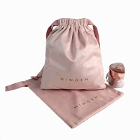 Sac à poussière en velours avec impression de logo personnalisé, pochette à cordon pour chaussures, sacs à main, bijoux, vente en gros