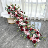 Chemin de table en soie artificielle moderne de haute qualité, personnalisable, disponible en plusieurs couleurs, pour mariage, arche, allée, décoration de fête