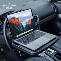 Table pliante multifonctionnelle en ABS pour voiture, plateau pour siège arrière, volant, réglable en hauteur et en angle, bureau portable, support de téléphone, SUV, camion