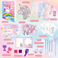 Nuovissimo Set di Cancelleria per Bambini, Kit Diario e Scrapbook per Ragazze, Forniture per Scrapbooking 20250611-6 243x180x33mm
