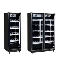 Refroidisseur à bière vertical à refroidissement par air avec portes en verre trempé pour les magasins de proximité, les hôtels et les restaurants