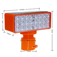 Maxroad MR-SLL110, signalisation routière de sécurité, lumière stroboscopique solaire, couleur jaune, protection IP33, réfléchissant, LED haute luminosité